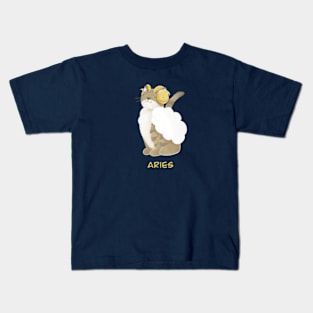 Aries cat zodiac sign Kids T-Shirt